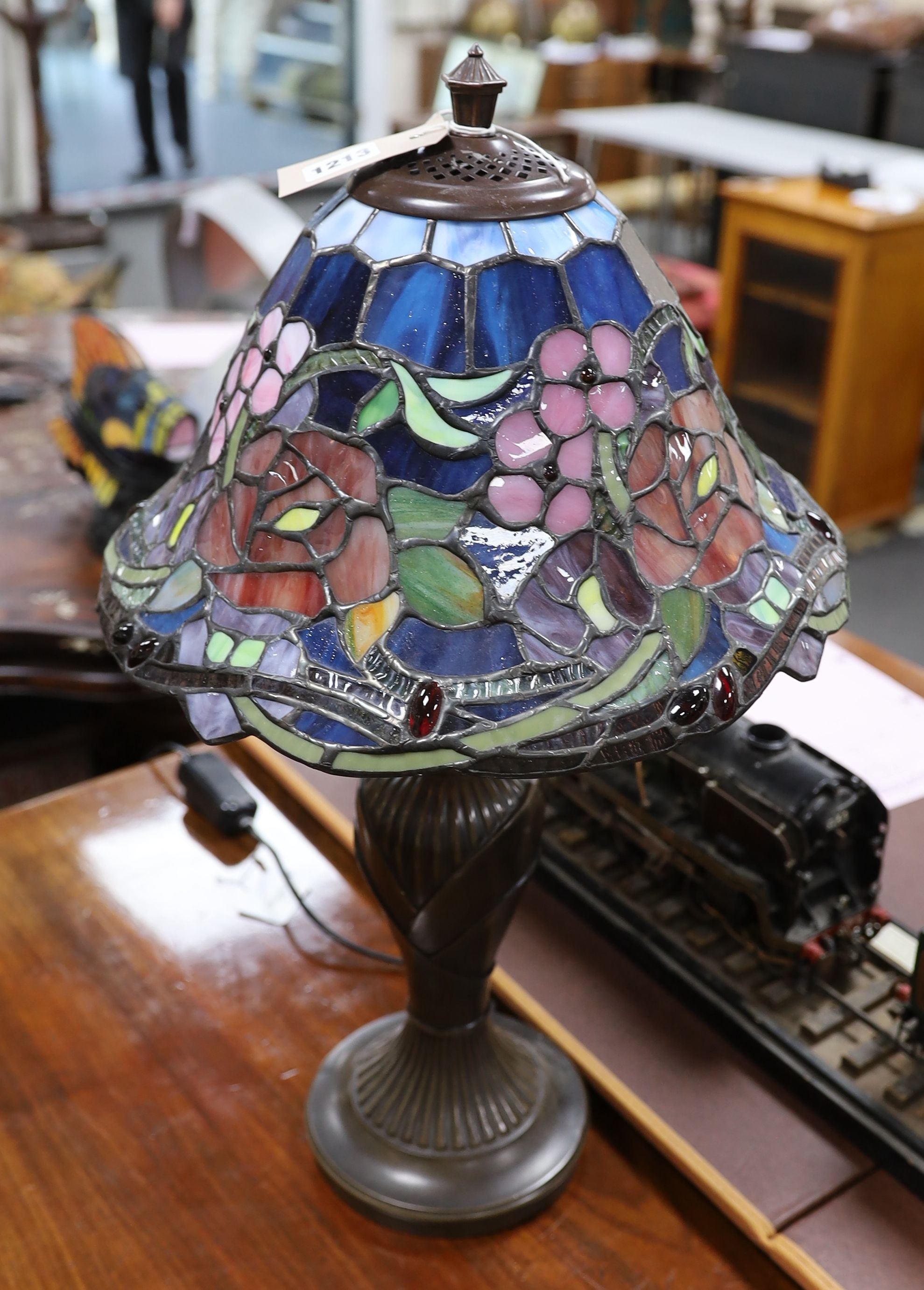 A Tiffany style table lamp, height 59cm